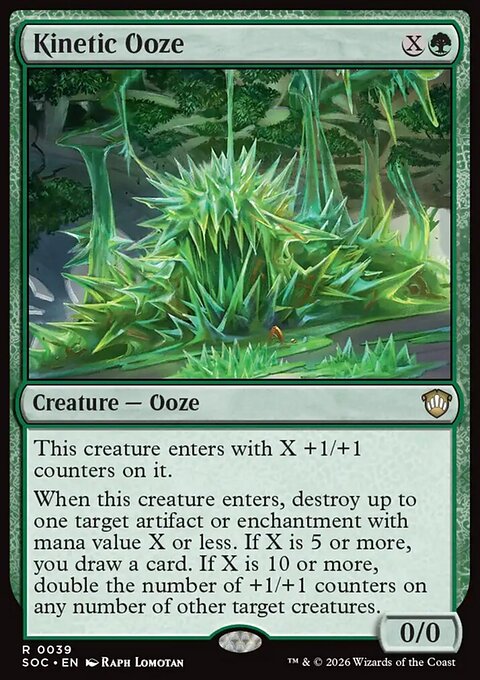 Kinetic Ooze, Secrets of Strixhaven Commander #39, Magic: The Gathering card