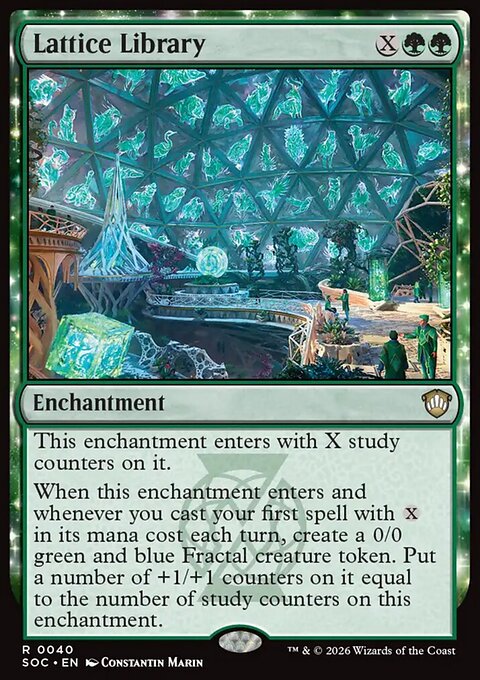 Lattice Library, Secrets of Strixhaven Commander #40, Magic: The Gathering card