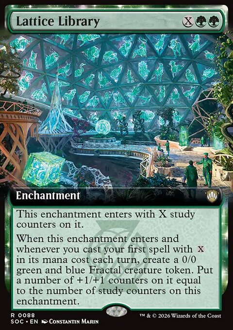 Lattice Library, Secrets of Strixhaven Commander #88, Magic: The Gathering card