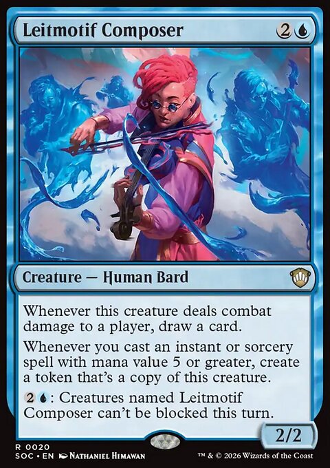 Leitmotif Composer, Secrets of Strixhaven Commander #20, Magic: The Gathering card
