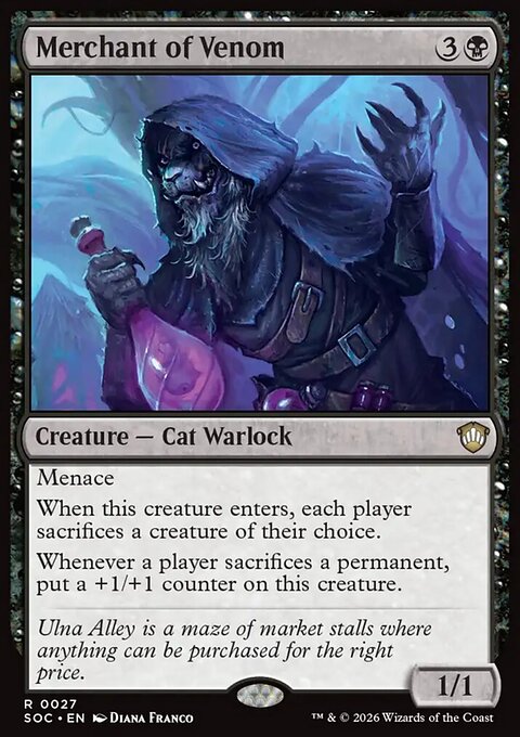 Merchant of Venom, Secrets of Strixhaven Commander #27, Magic: The Gathering card