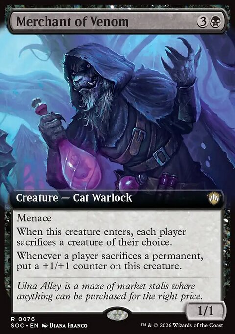 Merchant of Venom, Secrets of Strixhaven Commander #76, Magic: The Gathering card