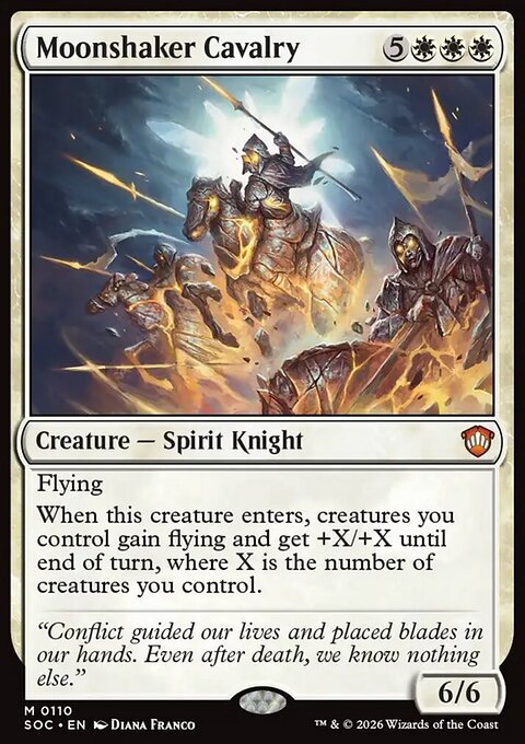 Moonshaker Cavalry, Secrets of Strixhaven Commander #110, Magic: The Gathering card