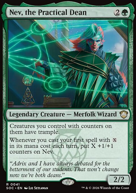 Nev, the Practical Dean, Secrets of Strixhaven Commander #41, Magic: The Gathering card