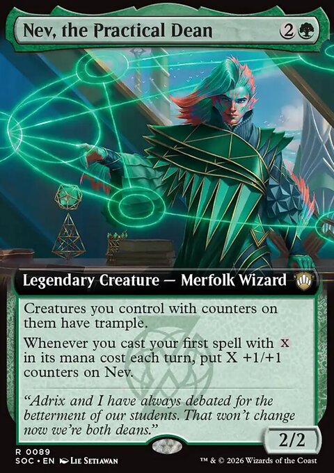 Nev, the Practical Dean, Secrets of Strixhaven Commander #89, Magic: The Gathering card