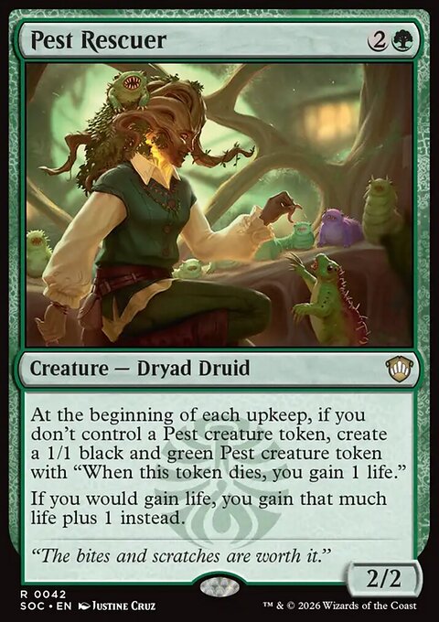 Pest Rescuer, Secrets of Strixhaven Commander #42, Magic: The Gathering card
