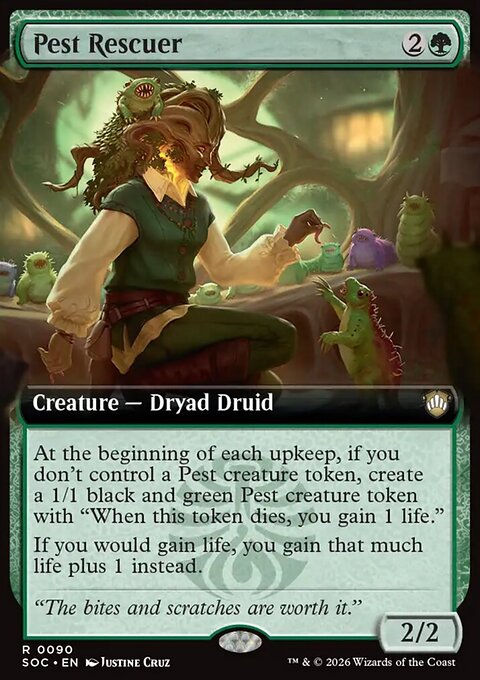 Pest Rescuer, Secrets of Strixhaven Commander #90, Magic: The Gathering card