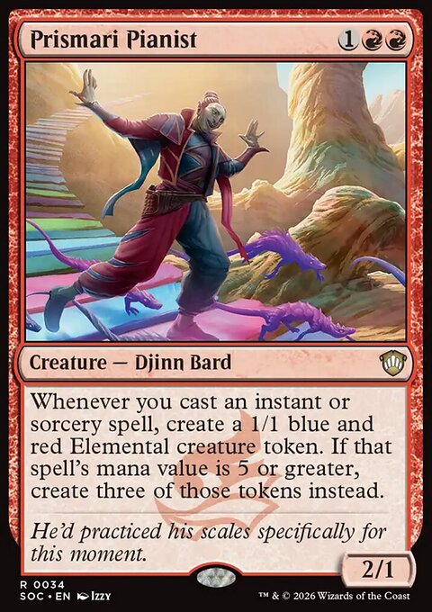 Prismari Pianist, Secrets of Strixhaven Commander #34, Magic: The Gathering card