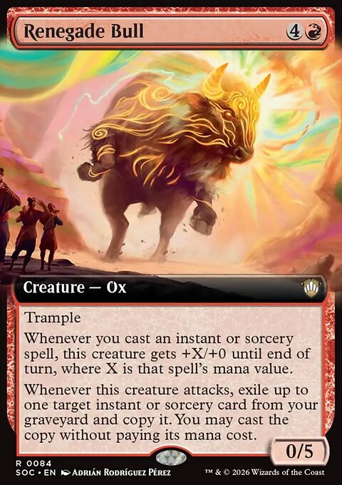 Renegade Bull, Secrets of Strixhaven Commander #84, Magic: The Gathering card