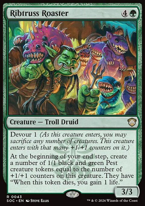 Ribtruss Roaster, Secrets of Strixhaven Commander #43, Magic: The Gathering card
