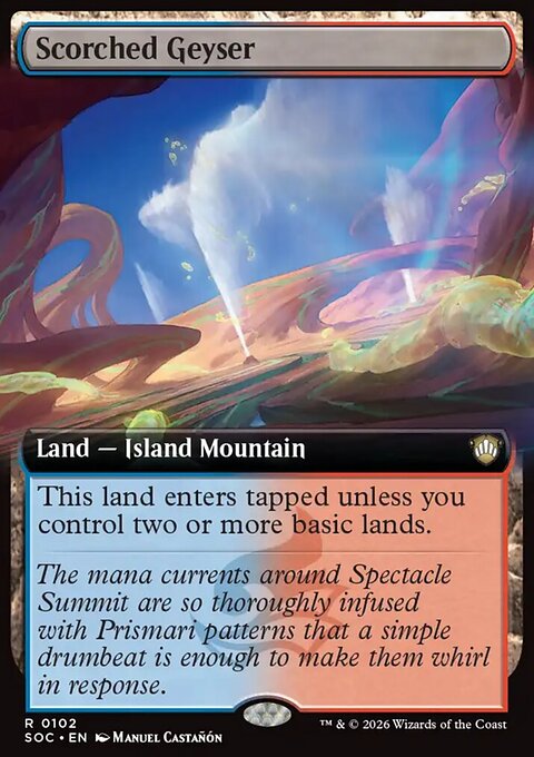 Scorched Geyser, Secrets of Strixhaven Commander #102, Magic: The Gathering card