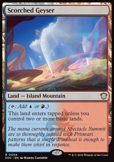 Scorched Geyser, Secrets of Strixhaven Commander #54, Magic: The Gathering card