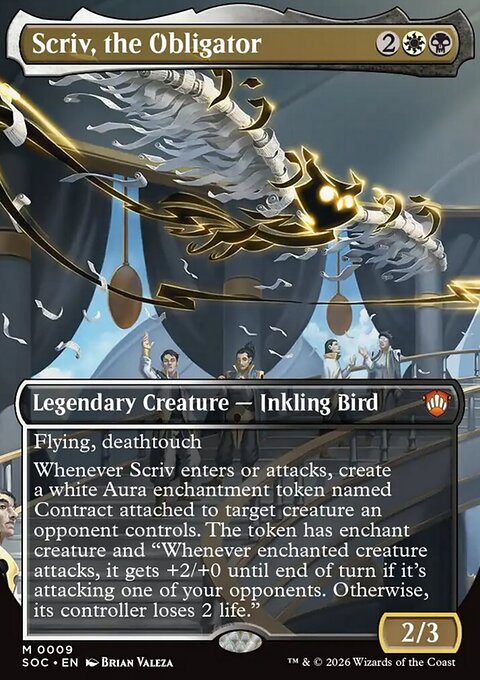 Scriv, the Obligator, Secrets of Strixhaven Commander #9, Magic: The Gathering card