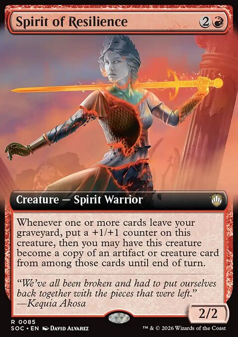 Spirit of Resilience, Secrets of Strixhaven Commander #85, Magic: The Gathering card