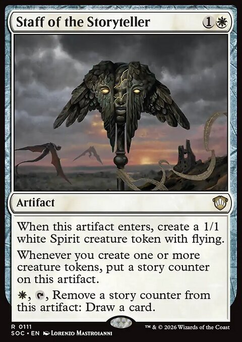 Staff of the Storyteller, Secrets of Strixhaven Commander #111, Magic: The Gathering card