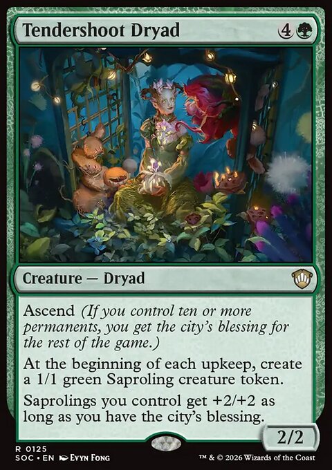Tendershoot Dryad, Secrets of Strixhaven Commander #125, Magic: The Gathering card