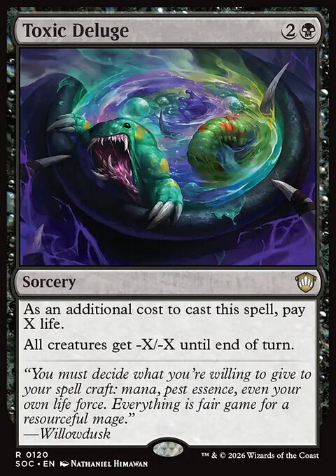 Toxic Deluge, Secrets of Strixhaven Commander #120, Magic: The Gathering card