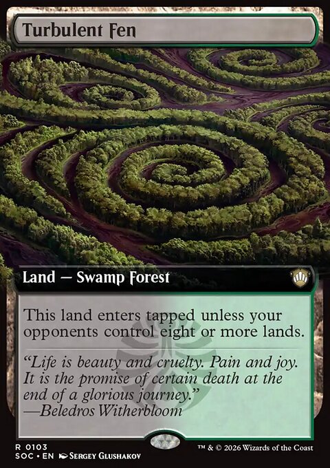 Turbulent Fen, Secrets of Strixhaven Commander #103, Magic: The Gathering card