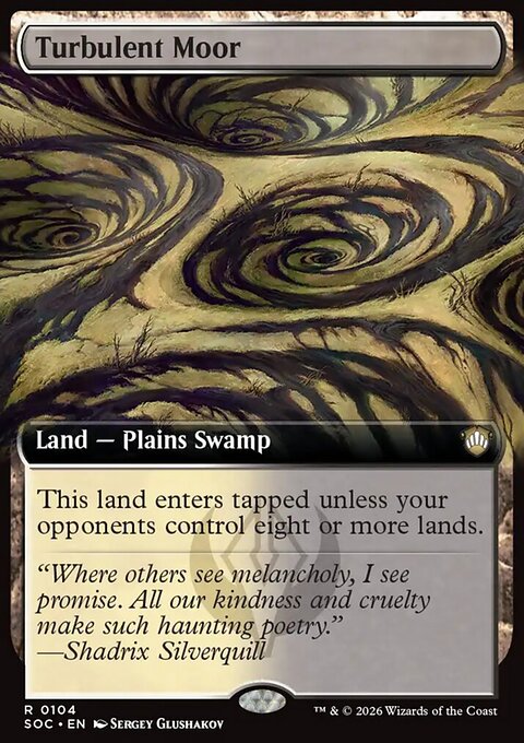 Turbulent Moor, Secrets of Strixhaven Commander #104, Magic: The Gathering card
