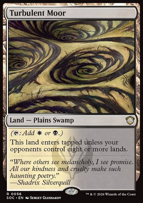 Turbulent Moor, Secrets of Strixhaven Commander #56, Magic: The Gathering card