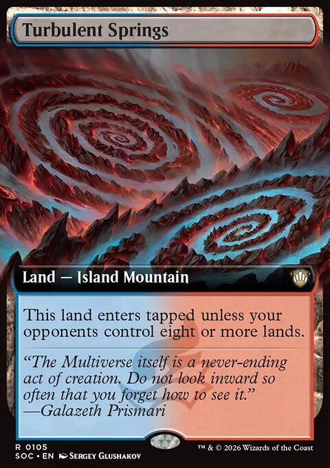 Turbulent Springs, Secrets of Strixhaven Commander #105, Magic: The Gathering card