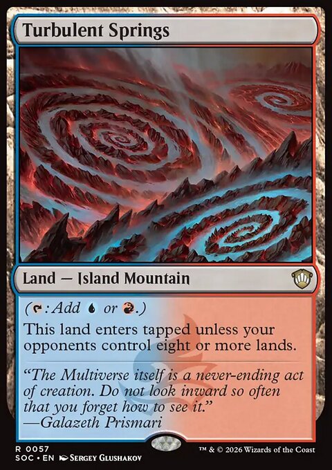 Turbulent Springs, Secrets of Strixhaven Commander #57, Magic: The Gathering card
