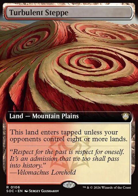 Turbulent Steppe, Secrets of Strixhaven Commander #106, Magic: The Gathering card