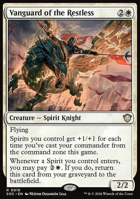 Vanguard of the Restless, Secrets of Strixhaven Commander #16, Magic: The Gathering card