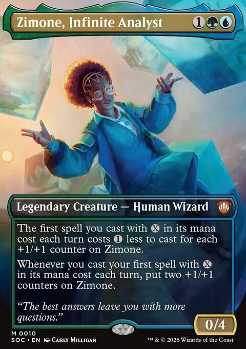 Zimone, Infinite Analyst, Secrets of Strixhaven Commander #10, Magic: The Gathering card