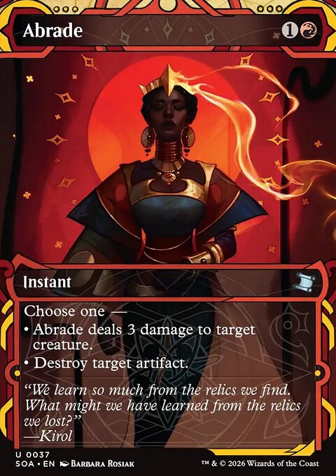 Abrade, Secrets of Strixhaven Mystical Archive #37, Magic: The Gathering card