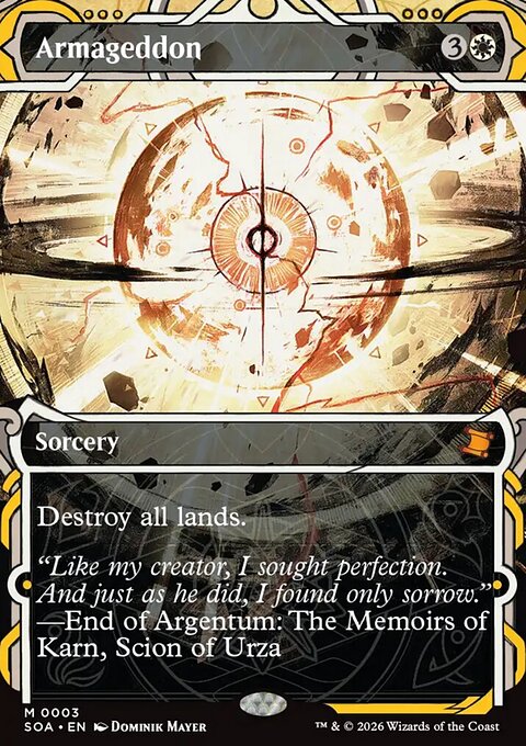 Armageddon, Secrets of Strixhaven Mystical Archive #3, Magic: The Gathering card