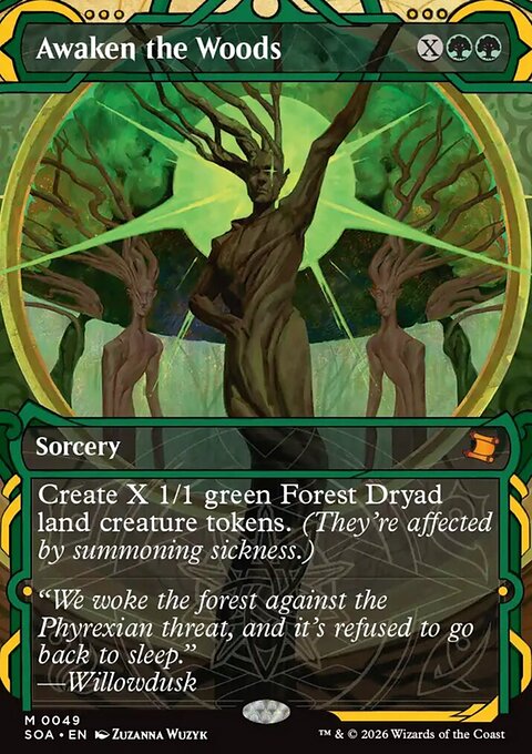Awaken the Woods, Secrets of Strixhaven Mystical Archive #49, Magic: The Gathering card