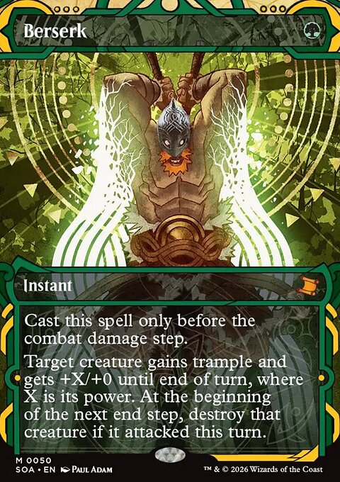 Berserk, Secrets of Strixhaven Mystical Archive #50, Magic: The Gathering card