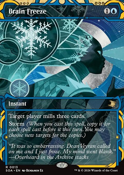 Brain Freeze, Secrets of Strixhaven Mystical Archive #13, Magic: The Gathering card