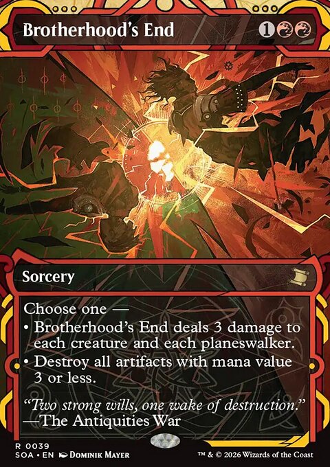 Brotherhood's End, Secrets of Strixhaven Mystical Archive #39, Magic: The Gathering card