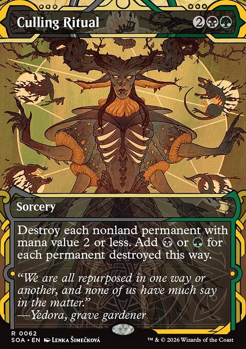 Culling Ritual, Secrets of Strixhaven Mystical Archive #62, Magic: The Gathering card