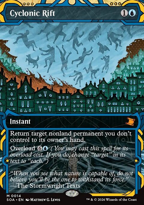 Cyclonic Rift, Secrets of Strixhaven Mystical Archive #14, Magic: The Gathering card