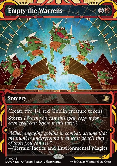 Empty the Warrens, Secrets of Strixhaven Mystical Archive #43, Magic: The Gathering card