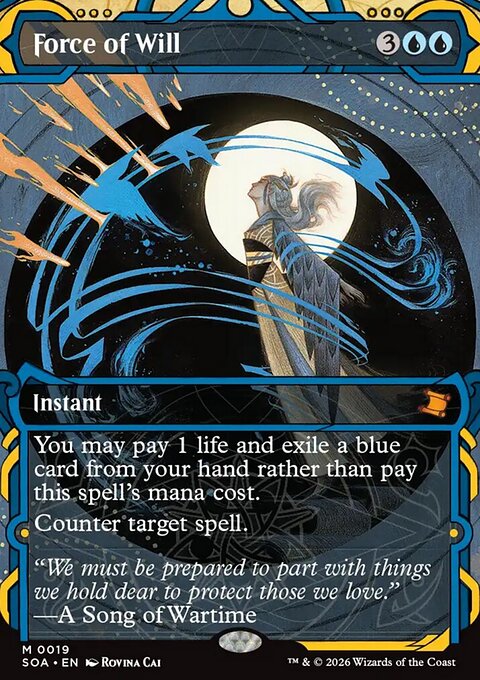 Force of Will, Secrets of Strixhaven Mystical Archive #19, Magic: The Gathering card