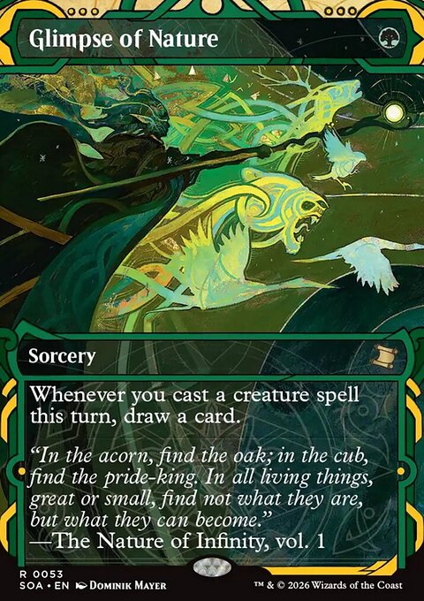 Glimpse of Nature, Secrets of Strixhaven Mystical Archive #53, Magic: The Gathering card