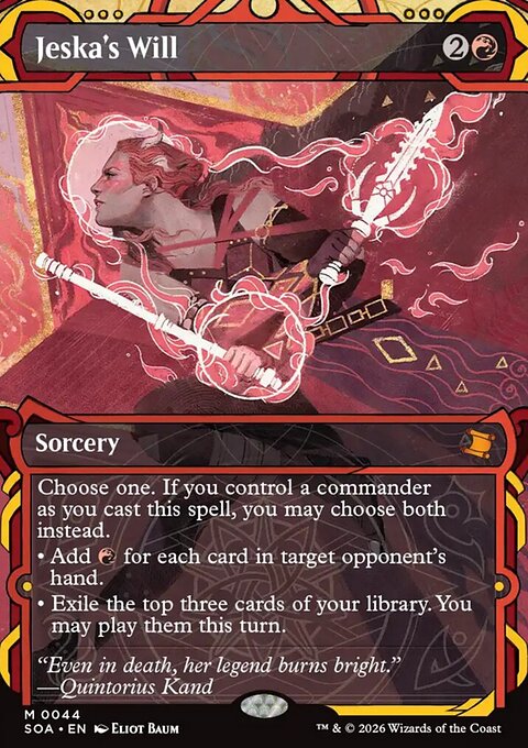 Jeska's Will, Secrets of Strixhaven Mystical Archive #44, Magic: The Gathering card