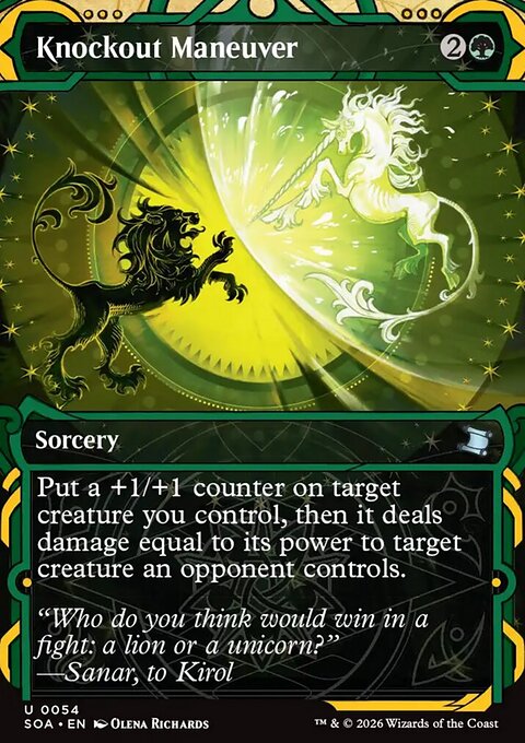 Knockout Maneuver, Secrets of Strixhaven Mystical Archive #54, Magic: The Gathering card