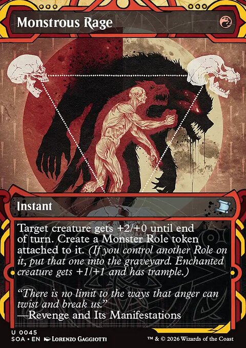 Monstrous Rage, Secrets of Strixhaven Mystical Archive #45, Magic: The Gathering card