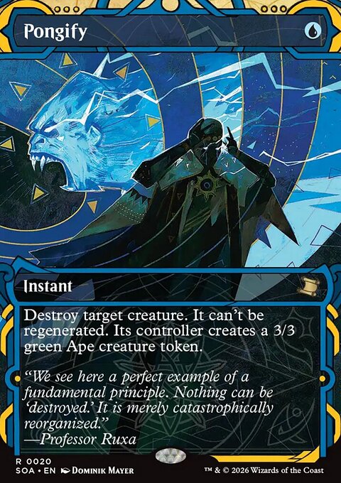 Pongify, Secrets of Strixhaven Mystical Archive #20, Magic: The Gathering card