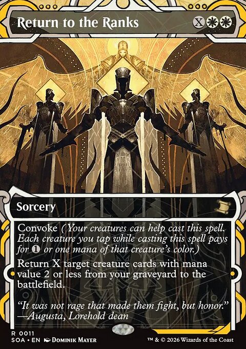 Return to the Ranks, Secrets of Strixhaven Mystical Archive #11, Magic: The Gathering card