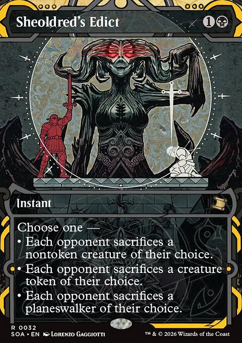Sheoldred's Edict, Secrets of Strixhaven Mystical Archive #32, Magic: The Gathering card