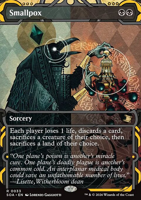 Smallpox, Secrets of Strixhaven Mystical Archive #33, Magic: The Gathering card