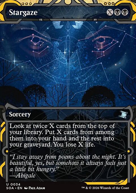 Stargaze, Secrets of Strixhaven Mystical Archive #34, Magic: The Gathering card