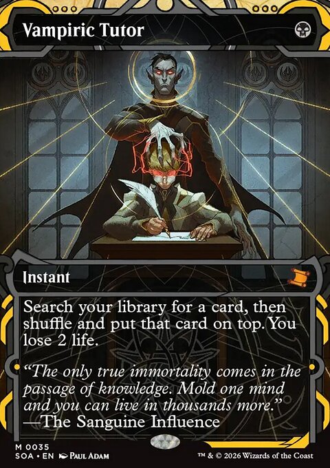 Vampiric Tutor, Secrets of Strixhaven Mystical Archive #35, Magic: The Gathering card