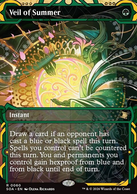 Veil of Summer, Secrets of Strixhaven Mystical Archive #60, Magic: The Gathering card